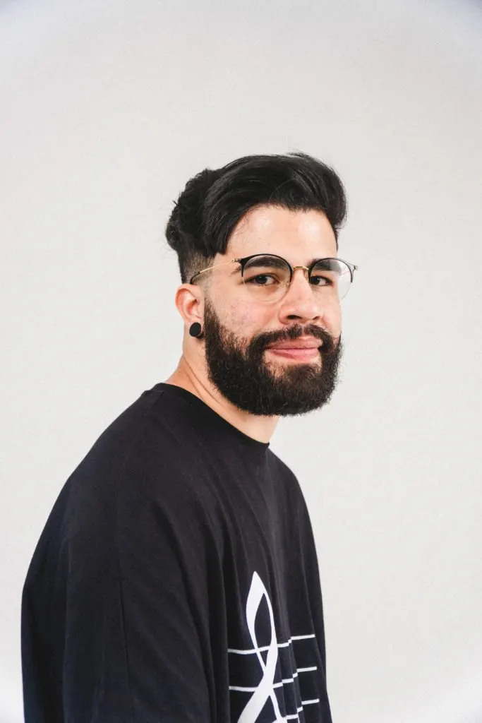 Studio headshot with soft directional light